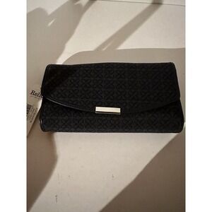 Relic Checkbook Wallet women Trifold Logo Black  NWT